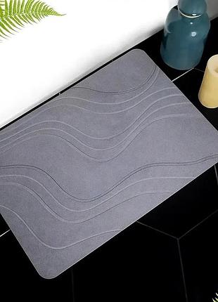 Коврик универсальный для душа и ванной комнаты, кухни, каменный 60х39 см с диатомита y-gzn-003