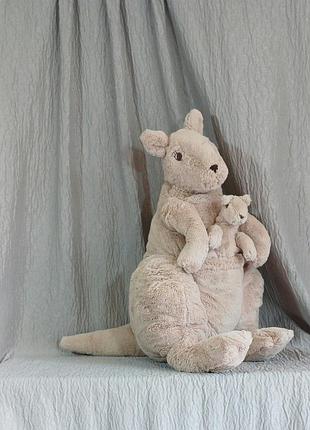 Ikea klappar kanguru kengaroo с малышом джоуи, большая мягкая игрушка