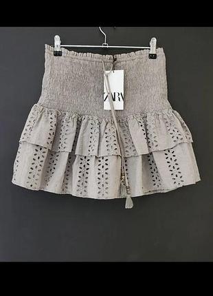 Шорти юбка клеш волани тренд прошва