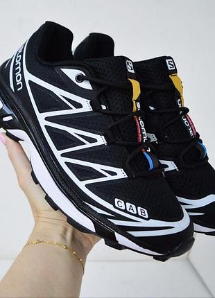 Salomon xt-6 кроссовки кеды мужские саломон весенние осенние демисезонные демисезонное качество низкие водонепроницаемые черные с белым
