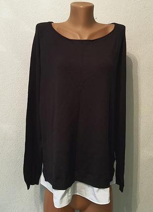 Джемпер, пуловер с рубашкой обманкой