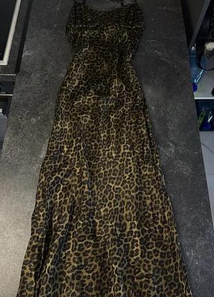 Сукня леопард комбінація