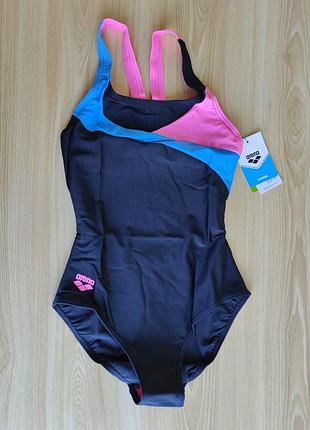 Женский слитный купальник arena 000479509 w skelter one piece l black-paparazzi-pix blue