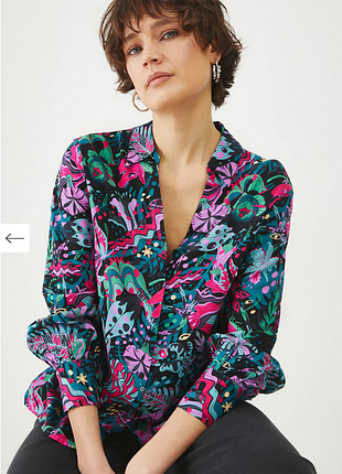 Рубашка черно-фиолетовая