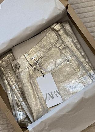 Джинси zara з напиленням