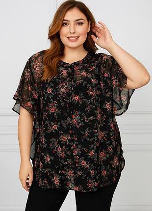 Блузка блуза нарядная размер 4xl (56-58)