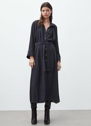 Сукня жіноча massimo dutti  нова з вовни довга  остання колекція об'ємні рукави плаття розмір m. l