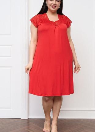 Ночная рубашка сорочка с кружевом большого размера батал