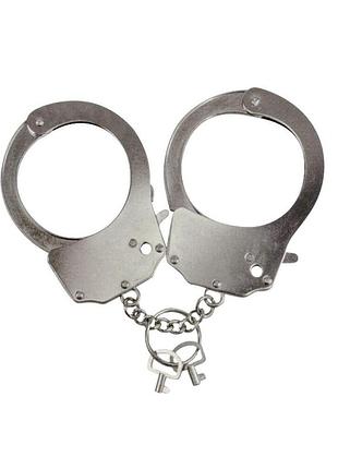 Наручники металеві adrien lastic handcuffs metallic (поліцейські). passion&books