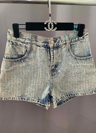Джинсовые шорты alexander wang с камнями