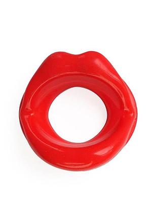 Кляп-расширитель в форме губ art of sex – gag lip, красный. passion&books
