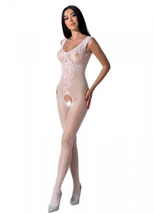 Бодистокинг с крыльями passion bs098 one size, white, средняя сетка, открытый доступ. passion&books