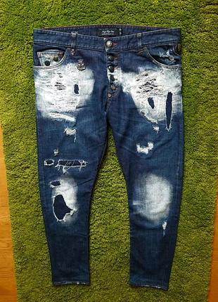 Джинси philipp plein w38l30 потерті чоловічі штани
