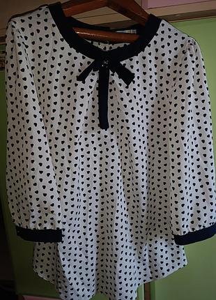 Блузка в сердечко