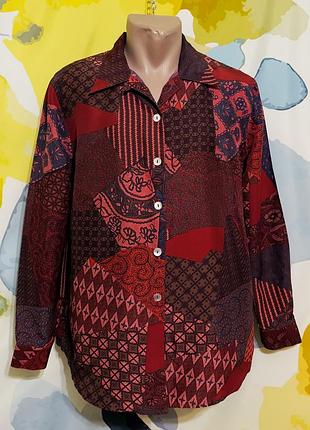 Жіноча шовкова сорочка /  блуза taifun collection eur m / 38 натуральний шовк