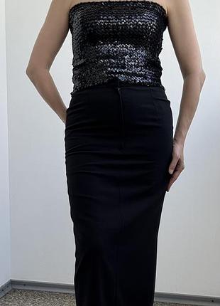 Brigitte австрійська чорна спідниця прямого крою