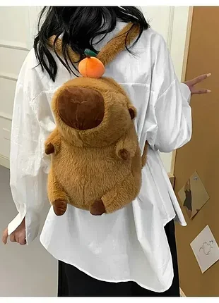 Капибара плюшевый рюкзак