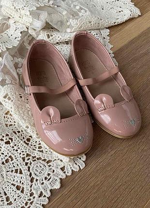 Нюдові балетки туфельки zara  для дівчинки