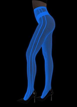 1-243/34 колготки в сіточку колготи з смужками світяться в темряві
