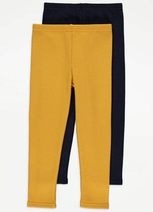Набор леггинсов для девочки 2 шт. теплые лосины на плюше