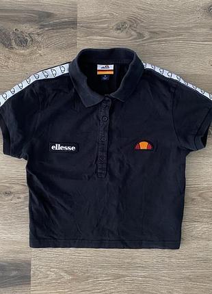 Чорне жіноче вкорочене поло ellesse