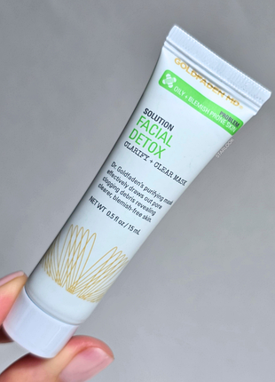 Очищаюча маска-детокс від висипів goldfaden md facial detox clarity + clear mask 15 мл