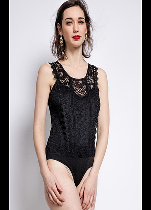 Боді/divided-h&m боді майка відкриті плечі спинка пудра рубчик стретч еластичний стретч стретчевый эластичный