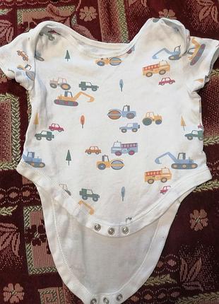 Боди на мальчика детский 9-12 месяцев
