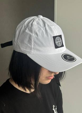 Кепка бейсболка stone island унісекс біла