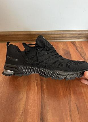 Sale🥰 кросівки чоловічі нові чорні текстильні осінь якісні