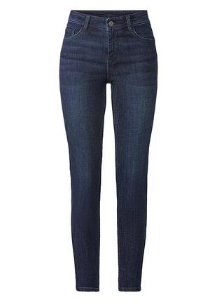 Джинсы slim fit зауженные для женщины esmara lycra® 408133 темно-синий
