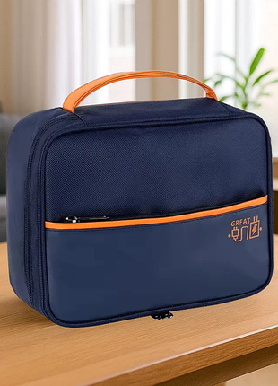 Сумка органайзер багатофункціональна, дорожня для зберігання гаджетів і аксесуарів, синя jy-1062_1