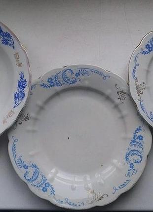Тарелка  тарелки столовые  синим рисунком начало 70 - конец 90 гг