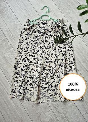 Женская летняя юбка на запах миди