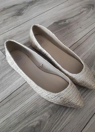 Соломенные балетки 39