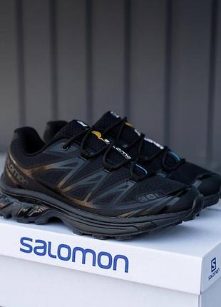 Чоловічі осінні кросівки salomon xt 6 black чорні 41 44 | саломон хт 6 весна осінь повсякденні