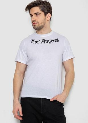 Футболка мужская с принтом, цвет белый, 241r1904