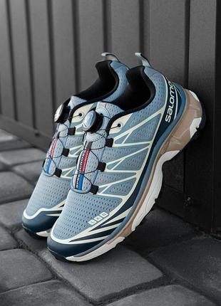 Мужские кроссовки salomon xt 6 blue 41 26 см голубые | саломон голубые осенние