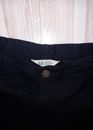 Черные хлопковые шорты h&m 3