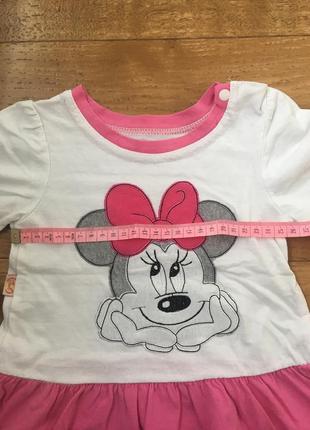 Потрясающий комплект на девочку 2-3 годика футболка и шортики с минни  хлопок воланы3 фото
