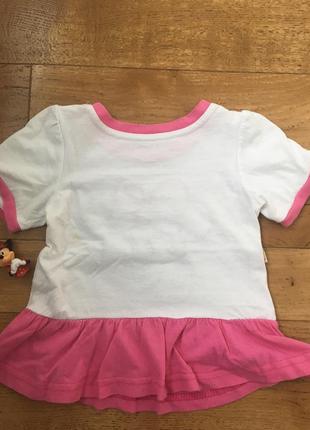 Потрясающий комплект на девочку 2-3 годика футболка и шортики с минни  хлопок воланы4 фото