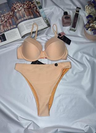 Купальник чашка смужка висока посадка від hunkemoller riviera