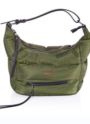 Женская стеганая сумка через плечо, оливковое