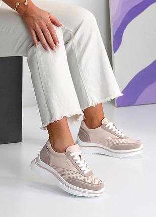 Девочки пудровые кроссовки комбинированная кожа с замшей, популярные весенние кроссовки спортивные