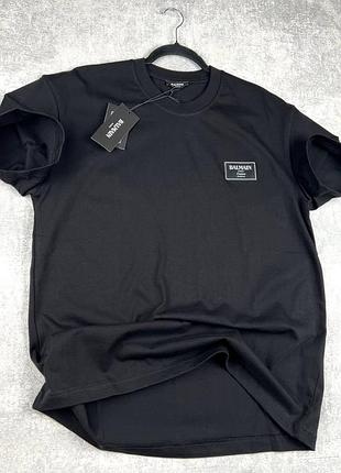 Чорна чоловіча футболка balmain🔥