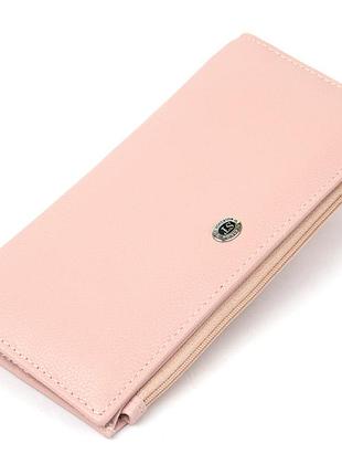 Женский кошелек из натуральной кожи   розовый st leather 19383
