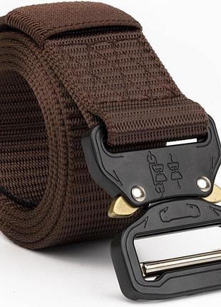 Ремень мужской текстильный коричневый vintage 20338