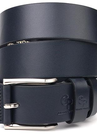 Идеальный ремень для мужчин из натуральной кожи синий grande pelle 21470