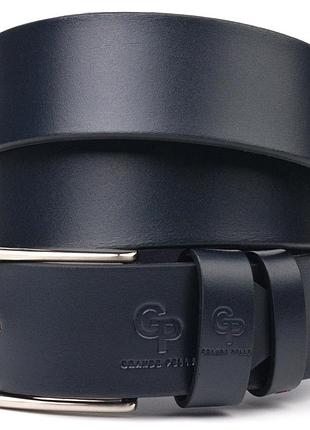 Превосходный ремень для мужчин из натуральной кожи синий grande pelle 21469