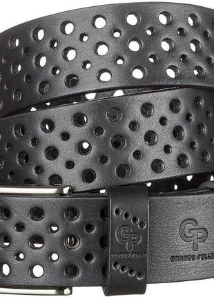 Ремень мужской джинсовый черный grande pelle 11066